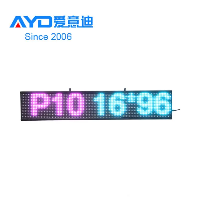 P10 RGB 16X96cm LED Display Sign Board Wireless LED Multi Language Advertising Display Billboard