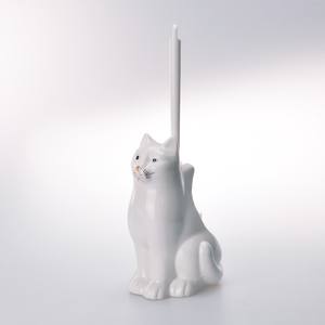 Porte-brosse en céramique de couleur blanche bien conçu pour chat - Product Image 5