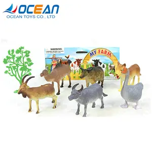 Juguete de granja de animales de plástico pequeño juguete de goma conjunto de animales de granja OC0194651