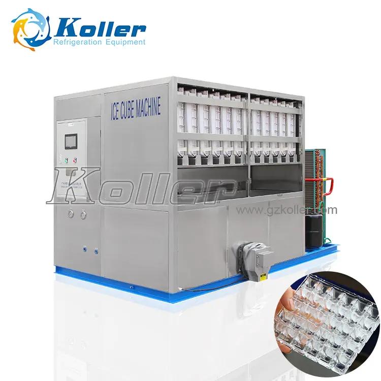 Koller ice machine 3 tons ice cube making machine CV3000 with crystal and edible cubic ice for restaurant hotel beverage cooling