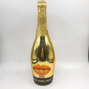 Etiquetas Personalizadas Vacías con Diseño de As de Espadas Doradas para Botellas de Vino Espumoso de 750 ml, Botellas de Vidrio Electrochapadas con Corcho - Product Image 2
