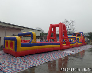 Venta superior Mejor calidad Boot Camp Inflar carrera <span class=keywords><strong>de</strong></span> obstáculos 90 pies Inflable Adultos Parque deportivo Venta China - Product Image 6