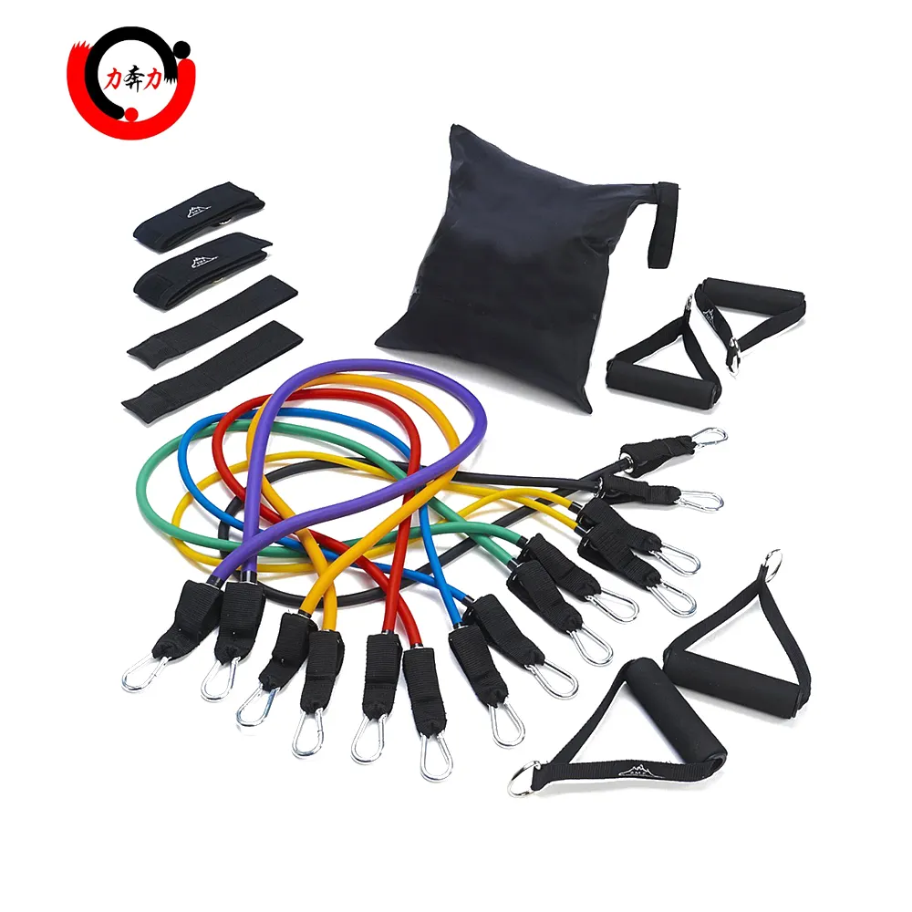 Latex Custom Power Exercise 11pc Resistance Band Set