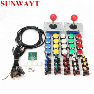 <span class=keywords><strong>2</strong></span> oyuncu Arcade Diy kiti ile arcade usb kodlayıcı denetleyici ve zippyy joystick krom push button seti oyun salonu oyun makinesi - Product Image 1