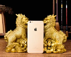 बड़े आकार कांस्य Qilin ड्रैगन fengshi प्रतिमा