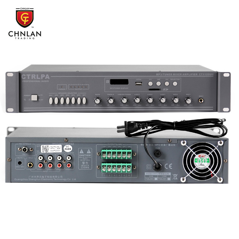 Chnlan mosque bluetooth for Professional 6 zones mixer amplifier audio system