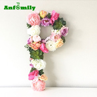 26 lettres florales avec initiales, cadeau de bébé, Art mural