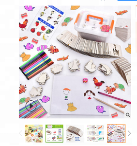 Ensemble de pochoirs d'art pour enfants avec stylo aquarelle, étui de transport, crayon, modèle de pochoir de peinture pour enfants - Product Image 4