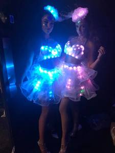 Vestido de <span class=keywords><strong>Baile</strong></span> Latino con Luces LED y Control Inalámbrico, Disfraz de Pole Dance para Halloween, Personalizado para Adultos, Ropa de <span class=keywords><strong>Baile</strong></span> de Salón - Product Image 5