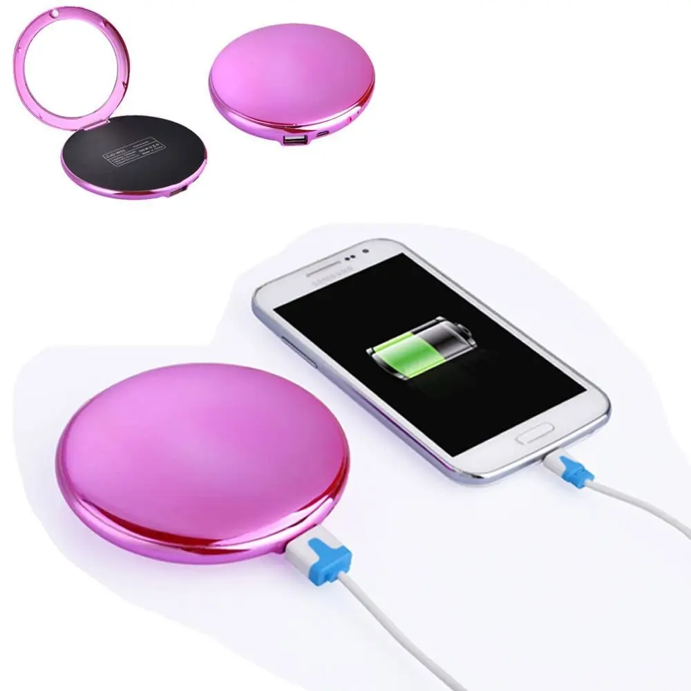 Mirror Compact Powerbank Portable Travel Charger Mobile Power Bank