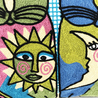 Fundas de Cojín Bordadas con Diseño Nuevo de Dibujos Animados de Buti, Fundas de Cojín de Picasso