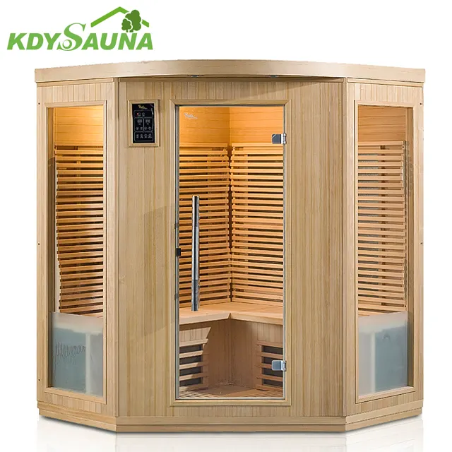 Hot selling 4 persoon hoek ver infrarood sauna's