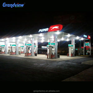 ACPป้ายกรอบเหล็ก3Dโลโก้แสงหลังคาสถานีบริการน้ำมัน - Product Image 6