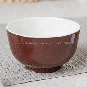 Deux Tons Couleur Ronde Corée Style Bol De Noix De Coco Écologique Soupe Bol - Product Image 1