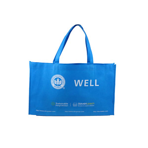 Promocional barato Impresión de logotipo personalizado grande no tejido de bolsas de compras reutilizables - Product Image 1