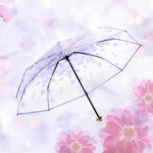 Ovida Nouveauté <span class=keywords><strong>Parapluie</strong></span> de voyage transparent à 3 plis en polyester POE de 21 pouces avec logo personnalisé - Product Image 4