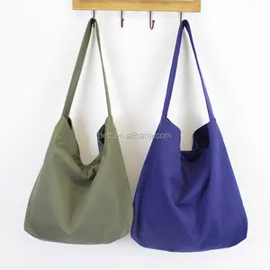 Sac hobo personnalisé en coton, pour shopping, serviette de plage, fourre-tout, vente en gros,