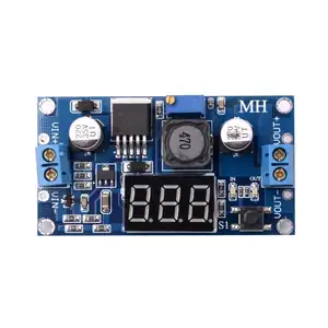 Lm2596 lm2596s DC-DC 4.0-40v para 1.25-37v, modo de alimentação conversor de voltímetro com display de led vermelho