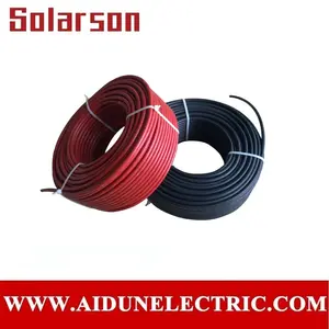 1000V DC TUV imperméable UV résistance XLPE double isolation 4mm 12AWG solaire PV câble