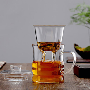Tasse à thé en verre Borosilicate, forme de <span class=keywords><strong>bambou</strong></span>, avec infuseur, filtre et couvercle, gobelet à eau, vente en gros, ml - Product Image 6
