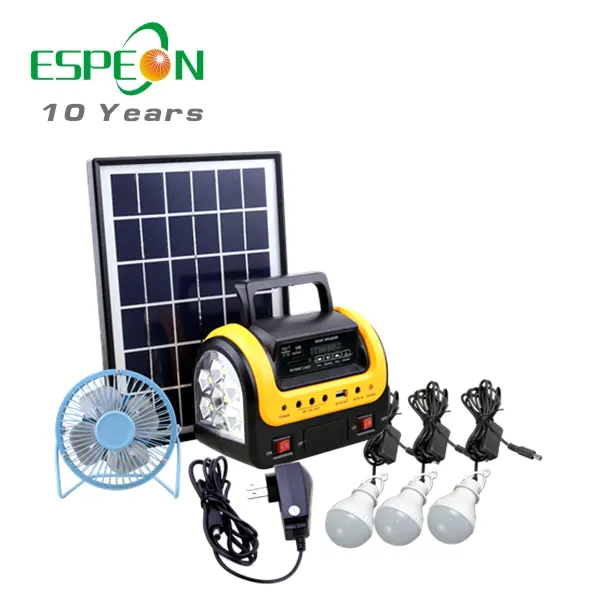 mini solar home system with radio solar power system kit for lighting