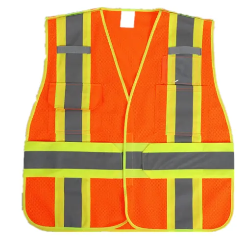 construction security high vis red cross vest mesh hi vis vest