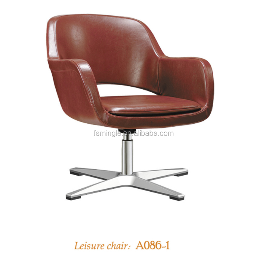 Искусственная кожа подлокотник вращающееся кресло стул отдыха с подвижными колесами