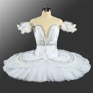 Professional High Quality 12 Layers Women Adult White Swan Lake Ballet Tutu Dress