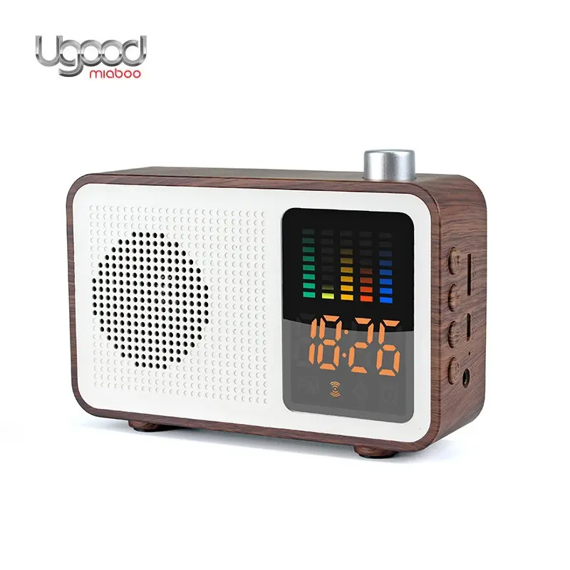 popular wood wireless speaker with Aux in function and FM radio function for free sample