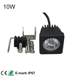 Holofote led quadrado para motocicleta, 12v, 10w e 2 polegadas, para piscina