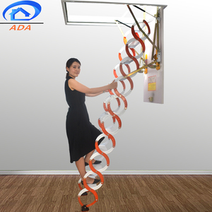 <span class=keywords><strong>Escalera</strong></span> Telescópica Retráctil de Acero al Carbono para Techo de Villa - Product Image 1