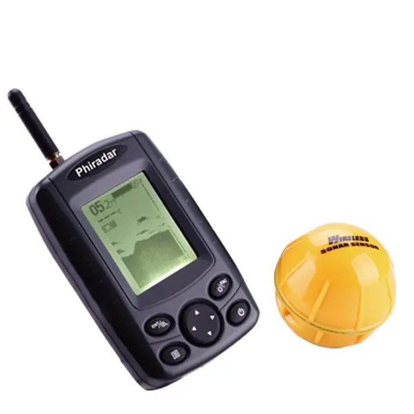 Sonar sondeur portatif sans fil de pêche devie vente Chaude Détecteur De Poissons sans fil capteur sonar couleur noire