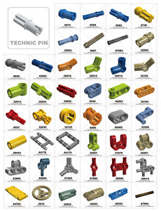 Blocchi di Costruzione in Plastica DELO TOYS, Materiale ABS, Connettore Angolato per Assi e Perni # 2 - 180 gradi 42134 (NO.32034) - Product Image 4