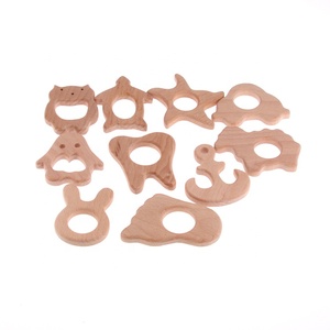 Anneaux de dentition en bois de hêtre pour bébé, 12 pièces, de haute qualité, organique, Design assorti - Product Image 5