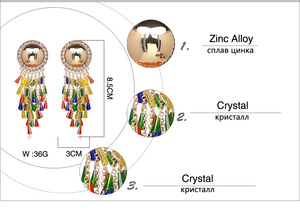 Boucles d'oreilles pour femmes YWMT, nouvelles, en or 14 carats, incrustées de diamants <span class=keywords><strong>Vertu</strong></span>, perles acryliques colorées, mode, luxe léger, boucles d'oreilles exquises - Product Image 6