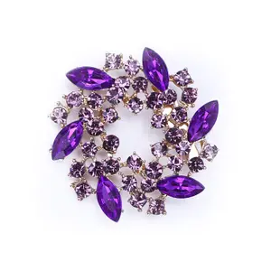 korean new fashion Creative style alloy flower brooch for woman
