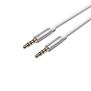 Cable de Audio macho a macho, 4 cabezales con micrófono, conector chapado en oro, cable de extensión de 3,5mm