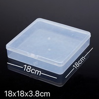 Boîte de rangement carrée en plastique PP écologique et recyclable 180*180*38mm pour bougies artisanales, directement de l'usine