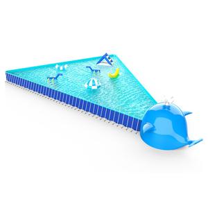 <span class=keywords><strong>Piscine</strong></span> gonflable hors sol pour enfants, grande taille, facile à transporter, avec <span class=keywords><strong>pompe</strong></span>, requin Mad, onduleur, - Product Image 3