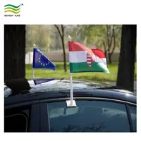 รถยนต์ที่กำหนดเองธงรถหน้าต่างพลาสติกเสาธงผู้ถือ
