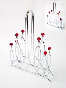 Support de livre en fil de métal incurvé gracieusement créatif - Product Image 5