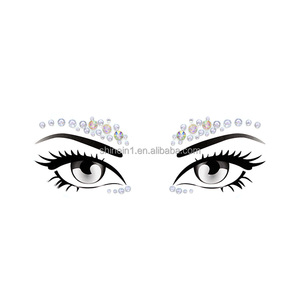 Joyas de <span class=keywords><strong>cara</strong></span> de diamante hechas a medida, pegatina de <span class=keywords><strong>cara</strong></span> de GEMA de cristal temporal para decoración de fiesta - Product Image 3