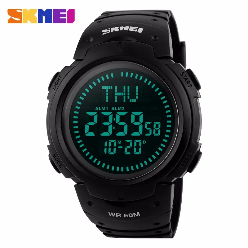 SKMEI 1231 men's digital sports watch black color sports watches digital wristwatch for sale