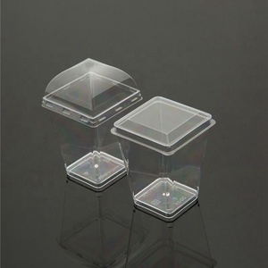 160Ml Vierkante <span class=keywords><strong>Mini</strong></span> Wegwerp Plastic <span class=keywords><strong>Dessert</strong></span> Cup