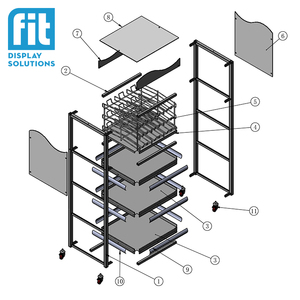 Soft <strong>Drink</strong> Display <strong>Rack</strong> <strong>Drinks</strong> Multi Functional Display <strong>Rack</strong> with Light Weight Gravity Feed - Product Image 3