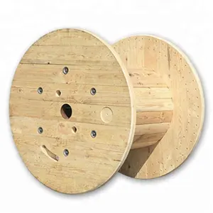 Fumigated Large Flanges Wooden Empty Cable Spools For Sale