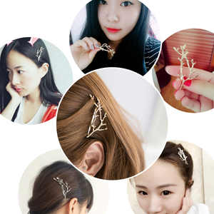 Accesorios para el cabello <span class=keywords><strong>de</strong></span> mujer a la moda Clip <span class=keywords><strong>de</strong></span> pelo triangular <span class=keywords><strong>de</strong></span> Metal <span class=keywords><strong>de</strong></span> aleación geométrica para el cabello Luna círcu - Product Image 4