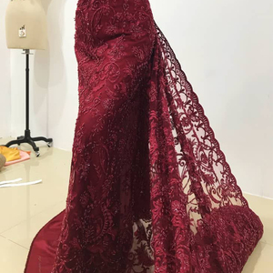 Nuevo diseño neto bordado tela de encaje para el vestido de Boda nupcial - Product Image 5