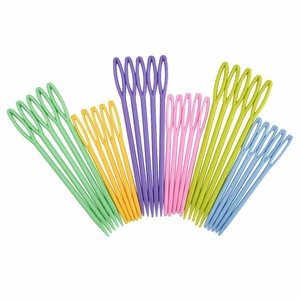 7.2cm Portable Plastic Sewing Needles Colorful Design for Children's DIY Needlework and Crafts Simple Style