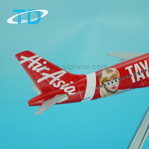 AirAsia A320 16cm Flugzeug modell Metall Zink druckguss mit Fahrwerk lackierte Technik - Product Image 4
